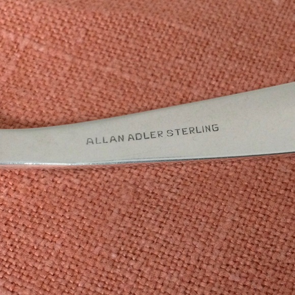 Vintage Harlequin Pattern Hors d'oeuvre Fork - Signed Allan Adler Sterling - MCM - Picture 4 of 7